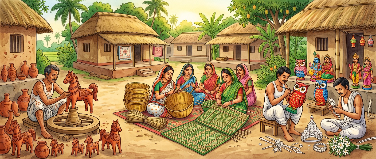 এপার বাংলার প্রকৃতি-নির্ভর ৭টি হস্তশিল্প